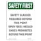 Signmission OSHA Sign, Glasses Required Beyond, 10in X 7in Rigid Plastic, 7" W, 10" H, Portrait OS-SF-P-710-V-11309 - alternate 1